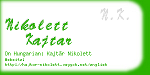 nikolett kajtar business card