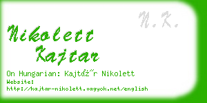 nikolett kajtar business card